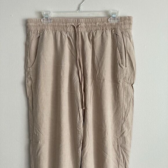Cloth & Stone Anthropologie Womens Beige Joggers Pants Sz Medium Pockets Tencel - Picture 4 of 11